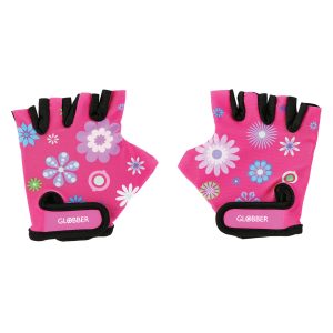 Globber-Toddler-Bike-Gloves-Deep-Pink-Flowers-Kids-Bikes-Online