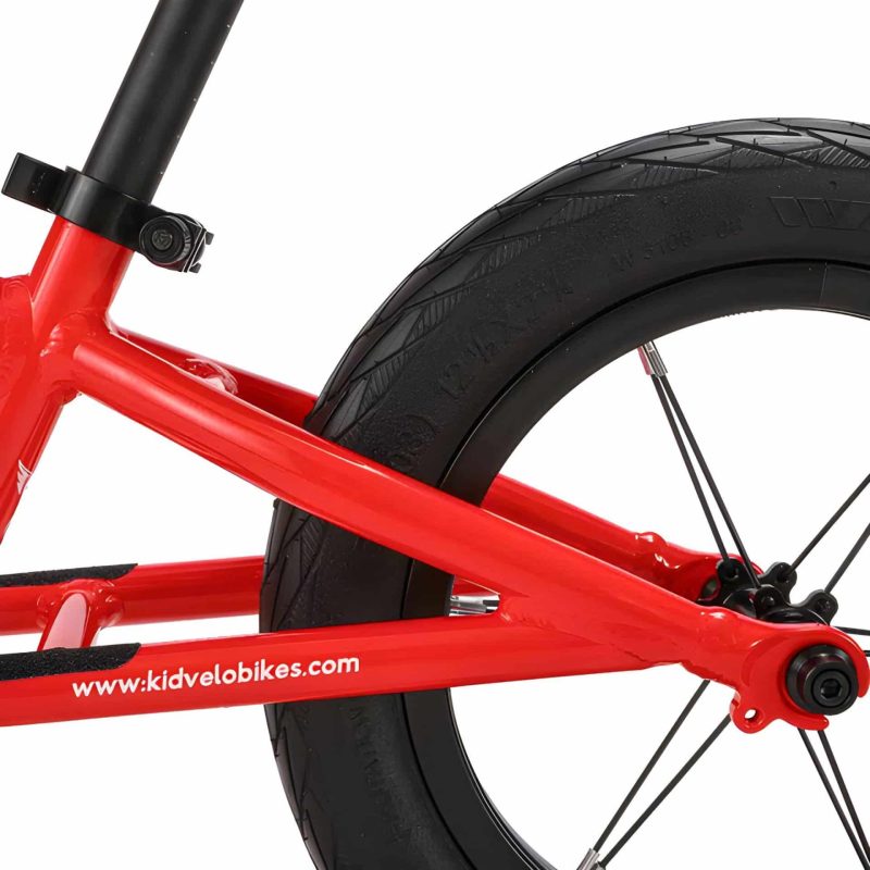 Kidvelo Rookie 12 Balance Bike - Red - Best Balance Bike Australia - rear wheel view