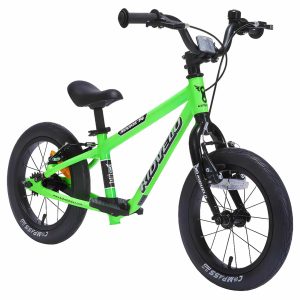 Kidvelo Rookie 14 Balance To Pedal Bike Green - Front Angle View
