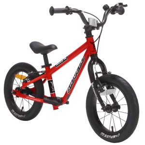 Kidvelo Rookie 14 Balance To Pedal Bike Red - Front Angle View