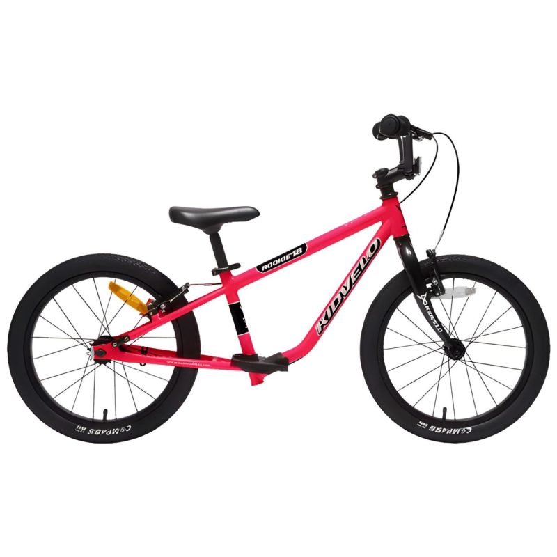 Kidvelo Rookie 18 Balance To Pedal Bike Pink - Side View