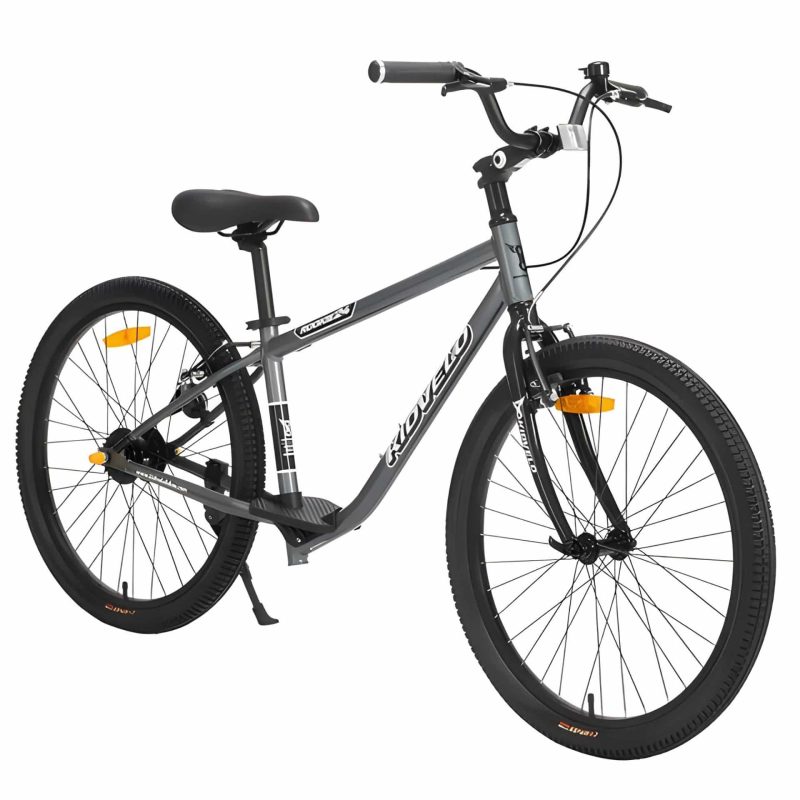 Kidvelo Rookie 24 Balance To Pedal Bike Galaxy Grey - Front Angle View