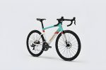 Montasen Kids Road Bike R05 - Teal - White Performance Youth Bike front angle